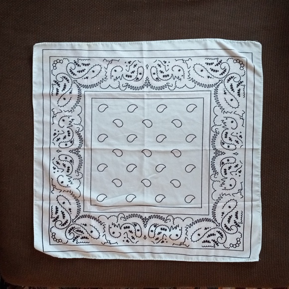 Handkerchief lot of 4, cotton and polyester yellow, blue, light blue 20x20 - Picture 4 of 7